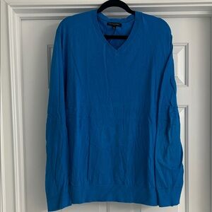 Banana Republic Factory Blue V-Neck Sweater